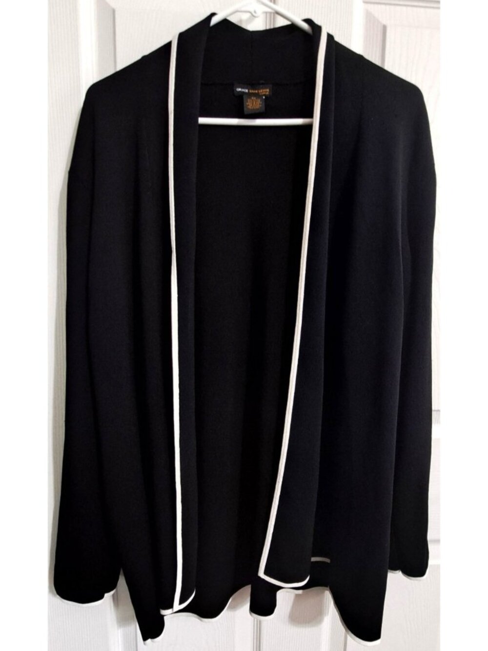 Grace Dane Lewis Woman 2X Vintage Open Front Black Cardigan Layering